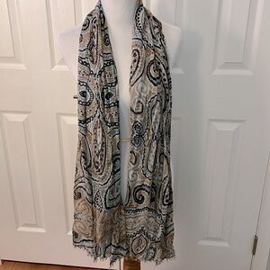 Beige, Tan and Black Scarf